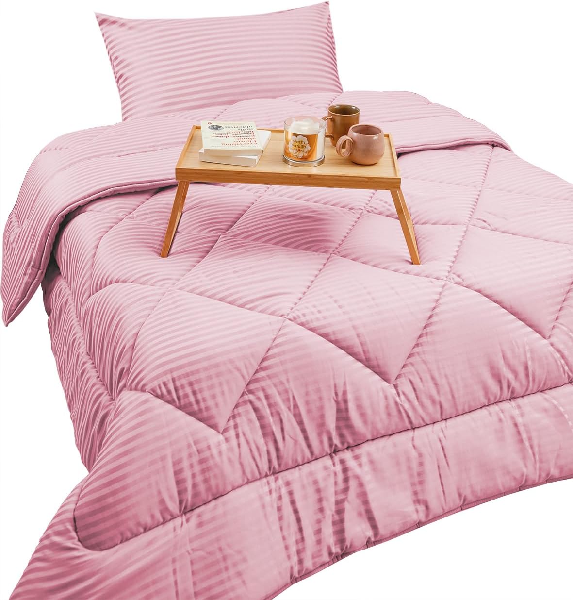 Al Mamoun Single Bed Sheet Set , 180×240 cm with 50×70 cm Pillowcase