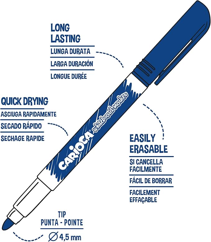 Carioca Erasable Whiteboard Markers