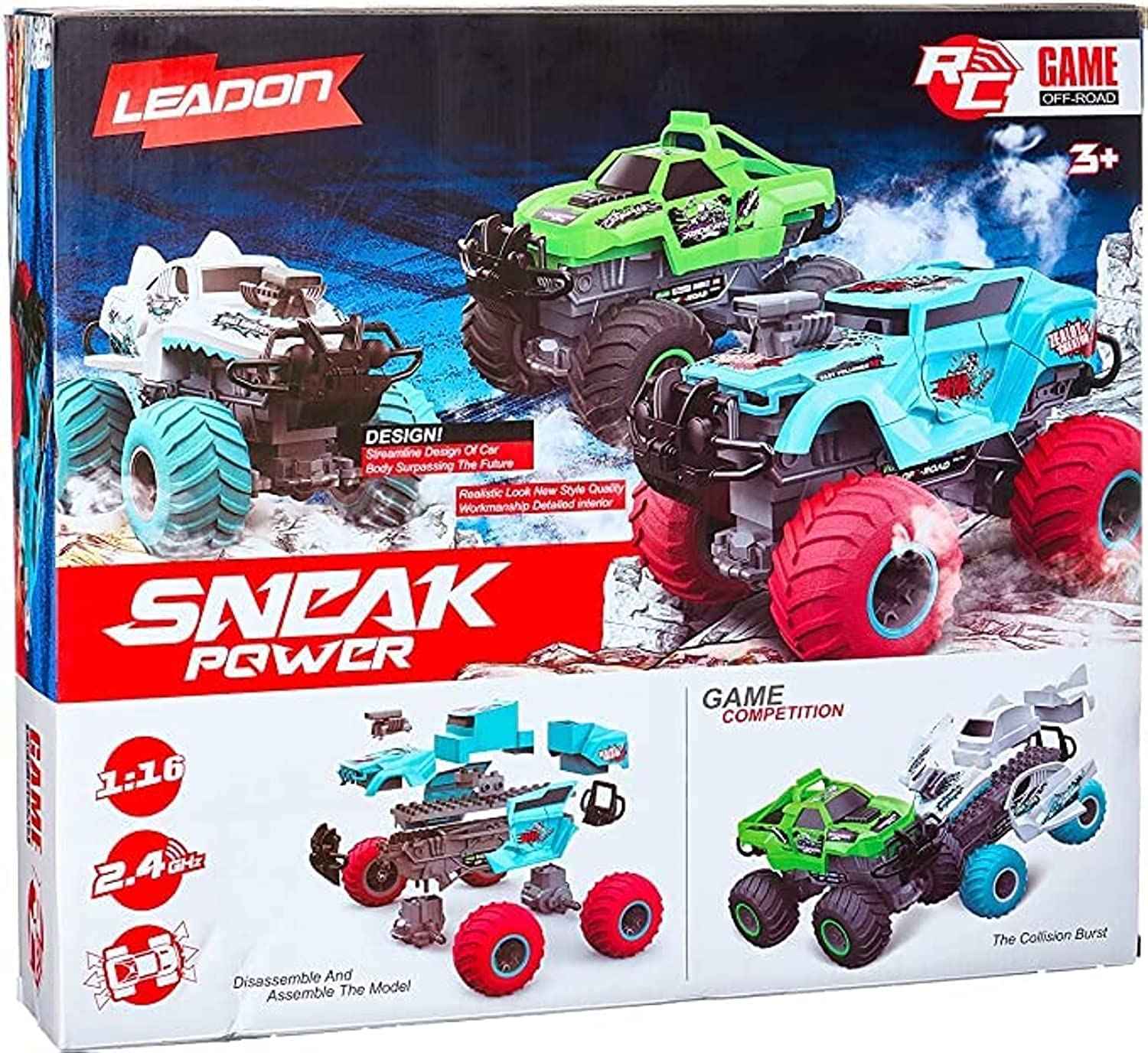 LEADON RC 2.4G 1:16 Large Wheel Off-Road Collision Car