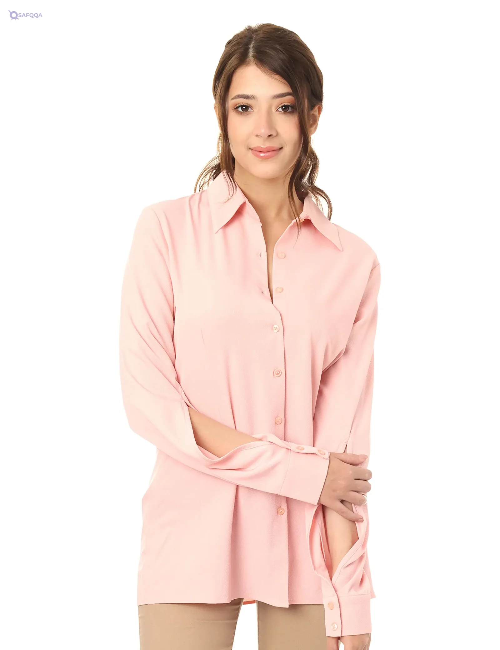 Dockland Women’s Blouse – Elegant Rose Color Soft & Breathable Casual Top