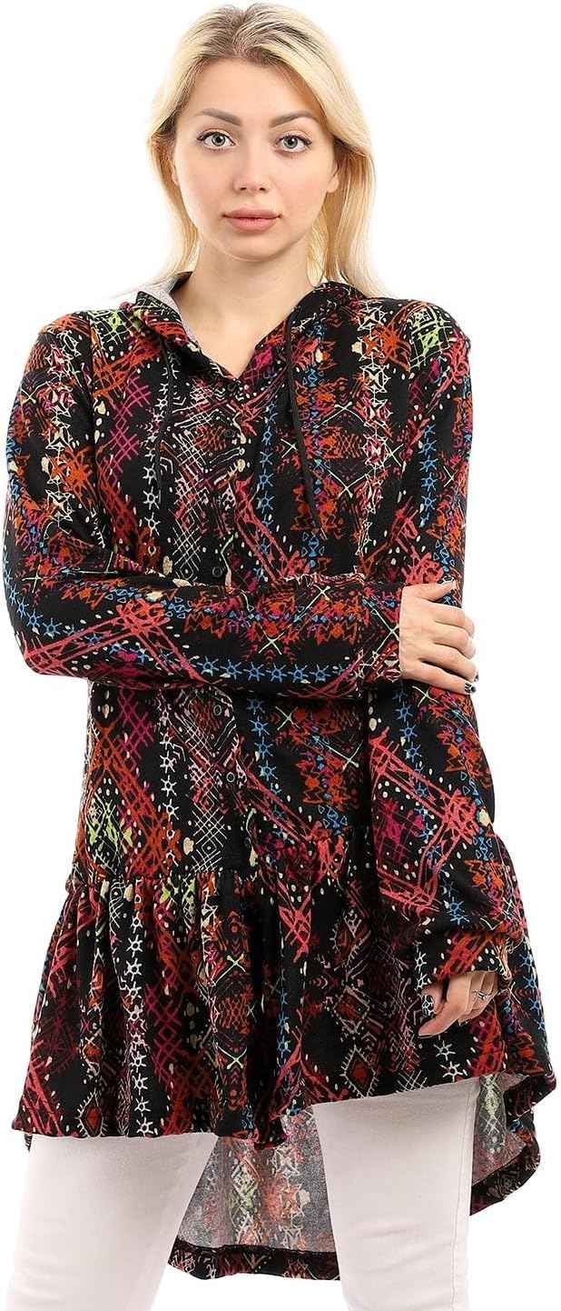 Andora Women’s Winter Blouse with Printed Design