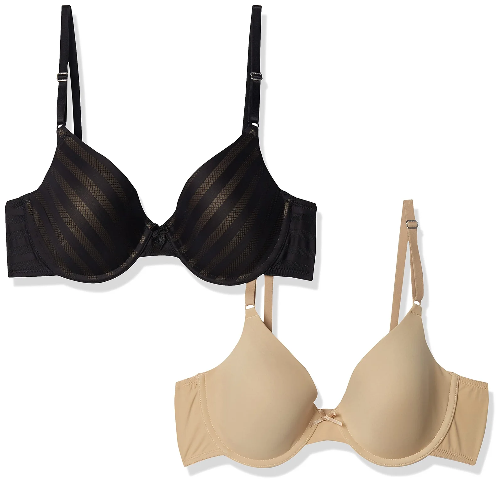 Maidenform Women’s Bra 2-Pack Black & Beige