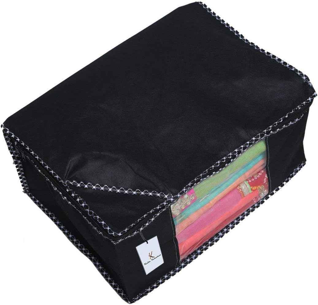 Kuber Industries Set of 3 Saree Covers Non Woven Storage Multi Color