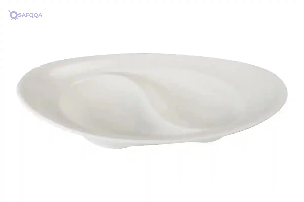 Royal Porcelain Divided Dish 9.5x17 cm White Serving Plate