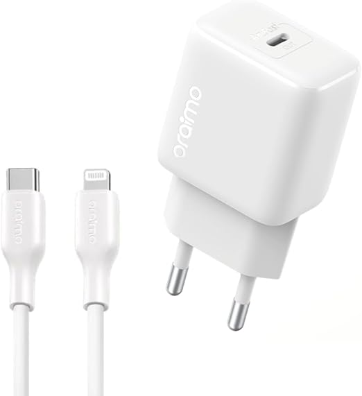 Oraimo OCW-5203E 20W Fast Wall Charger Kit with USB-C to Lightning Cable