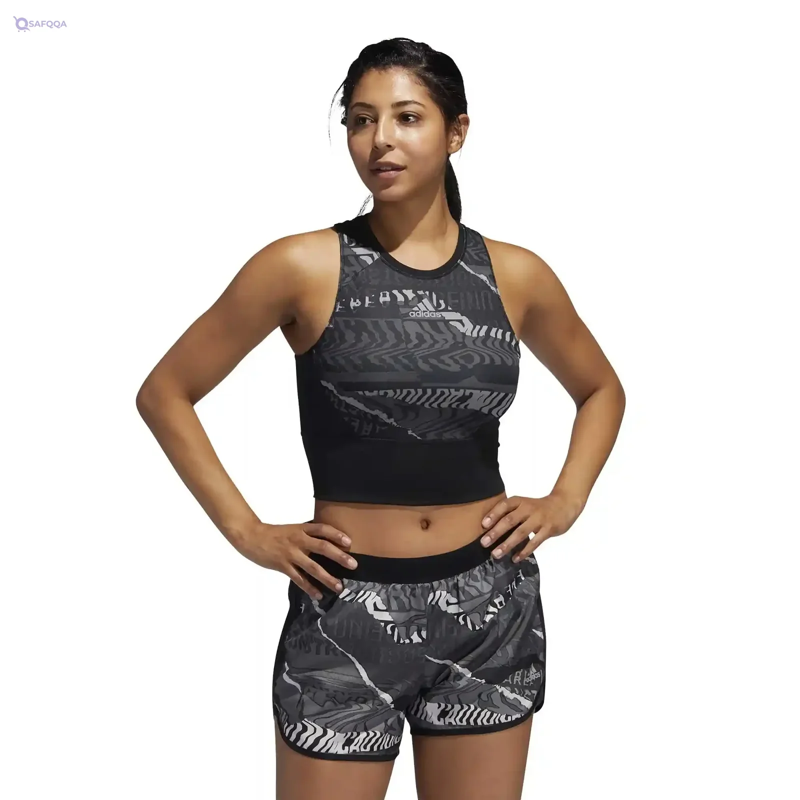 adidas Women’s Sports Bra – Black & Grey Athletic Training Bra