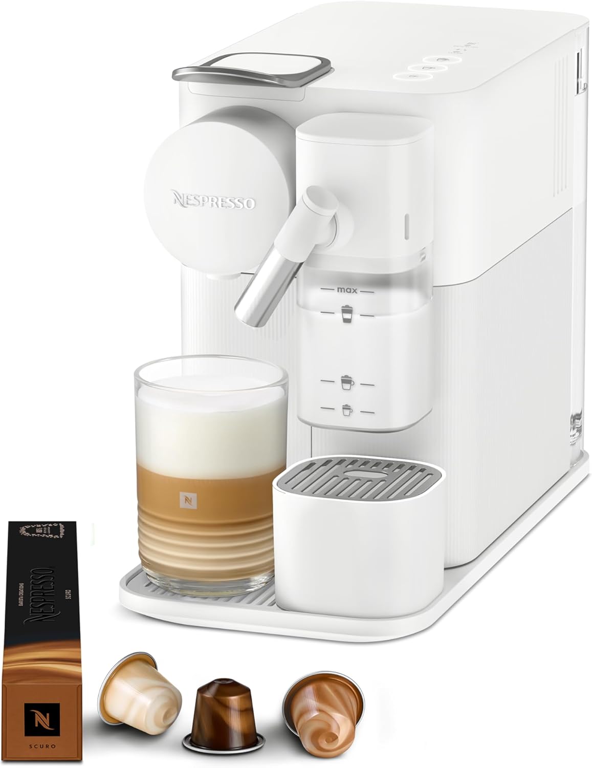 Nespresso Coffee Machine 1L with Automatic Milk Frothing White - Damage Box