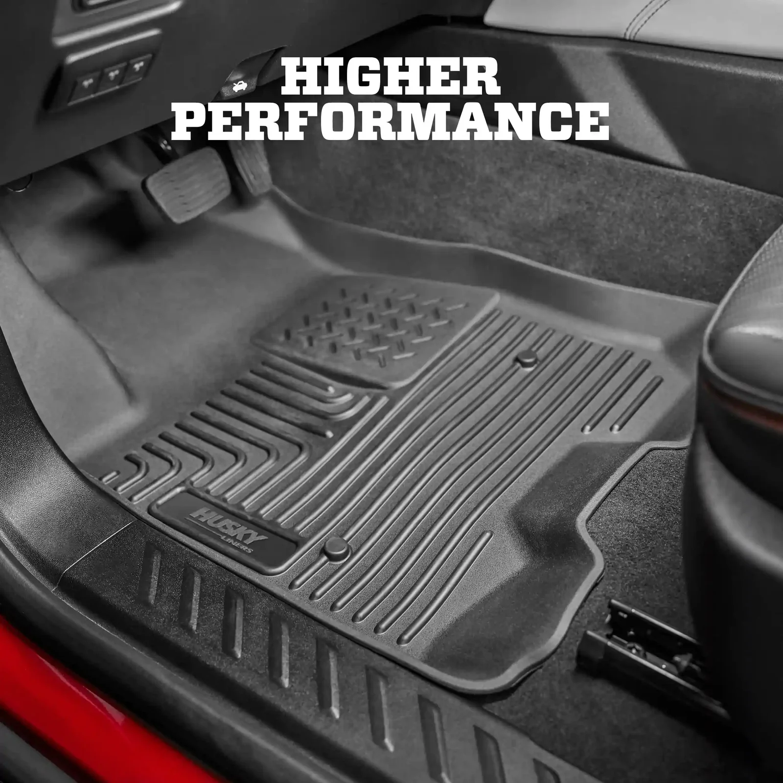 Husky 19331 Second Seat Floor Liner Automotive Protection Mat Black Damage Box