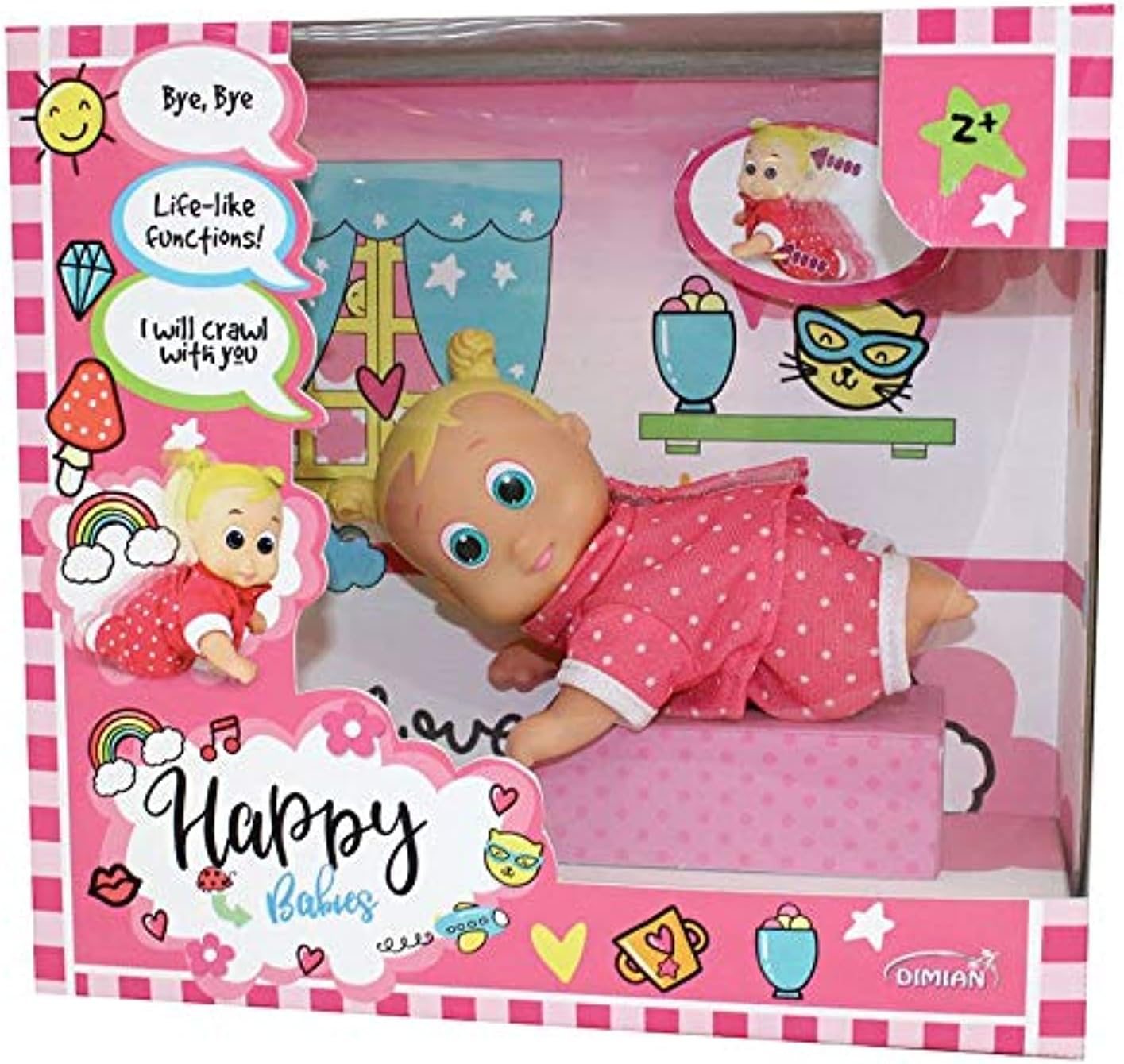 Dimina Happy Babies Crawling Baby Doll