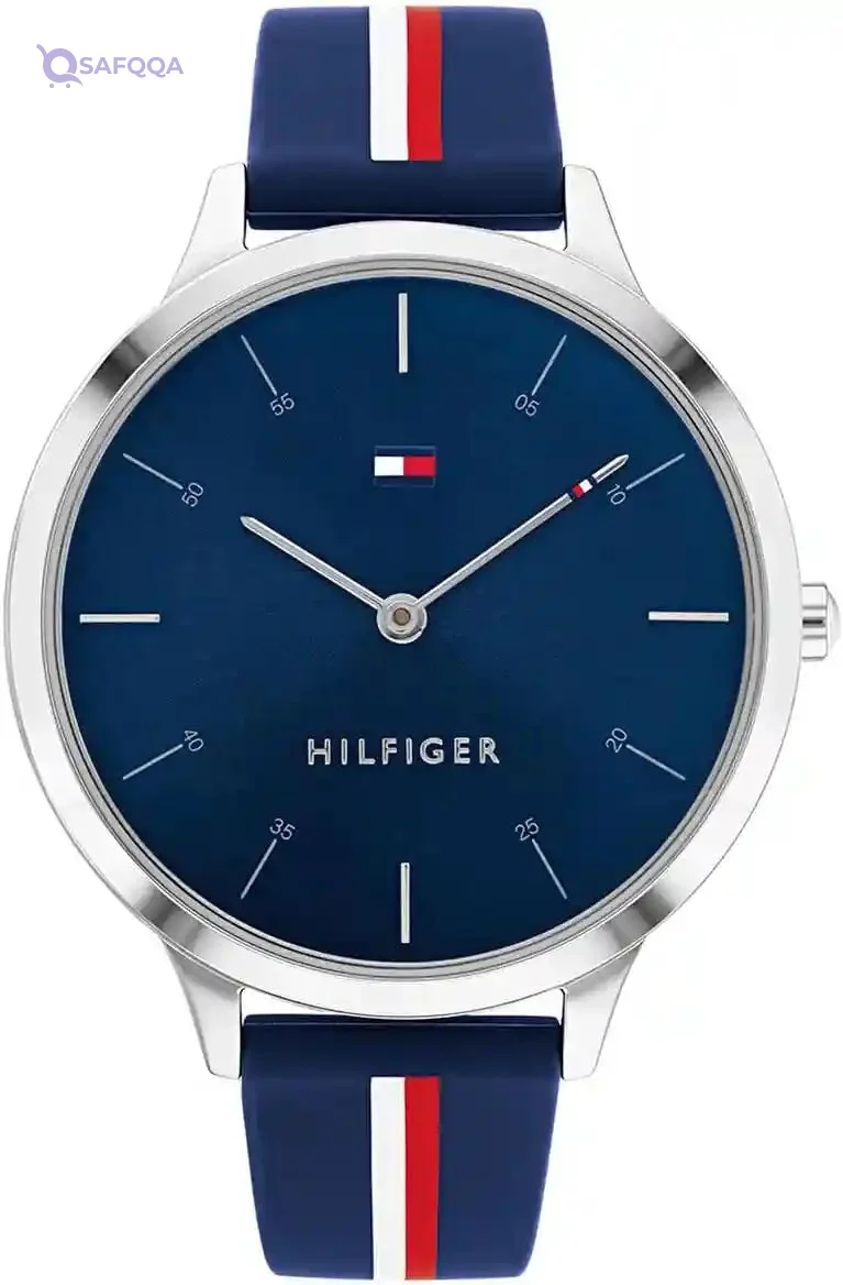 Tommy Casual Women’s Watch – Blue Rubber Strap Fashion Wristwatch