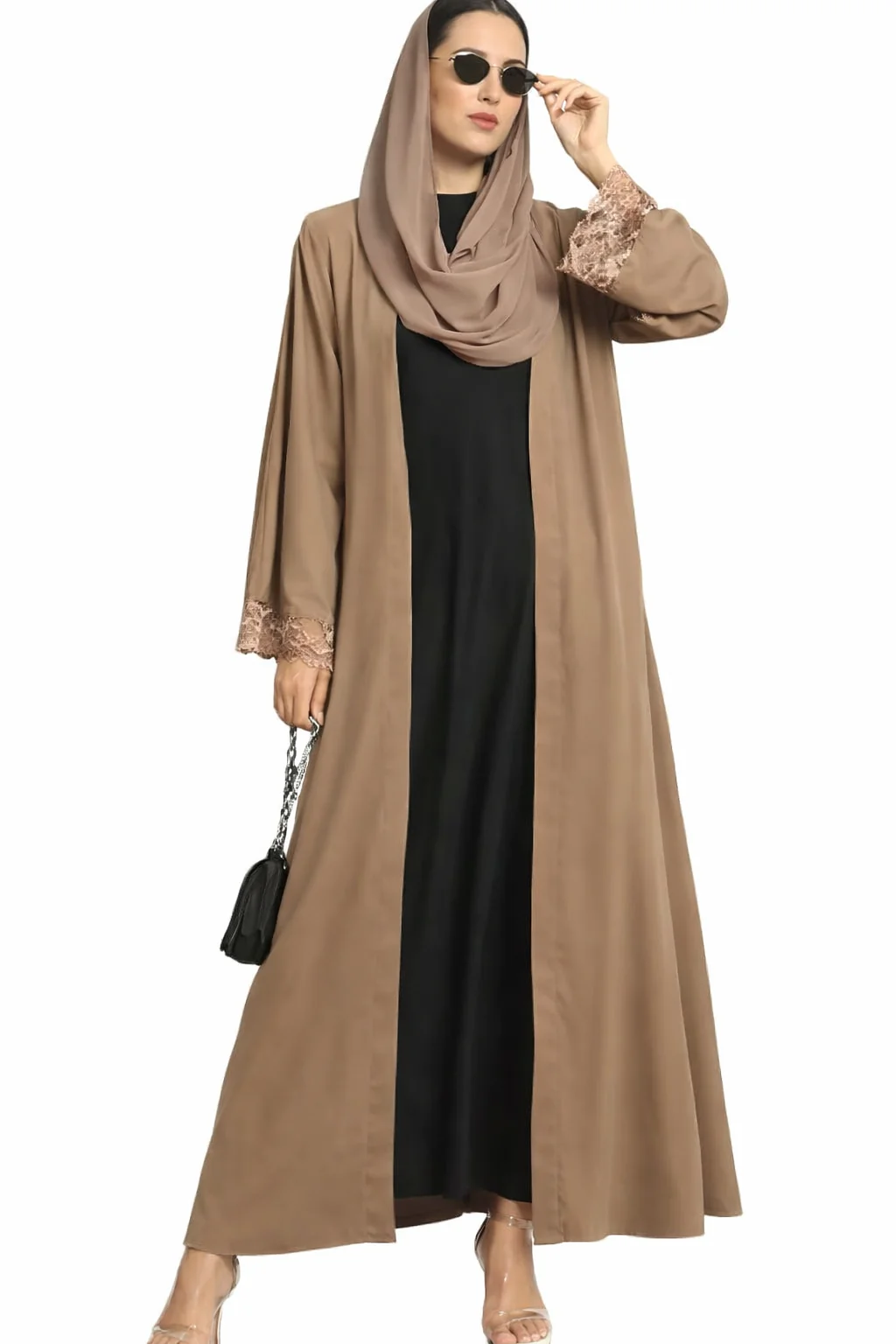 Styleville.in Women's Abaya with Hijab Soft Lightweight Breathable Fabric