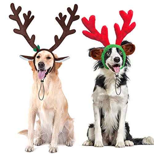 Rypet Dog Reindeer Headband Set