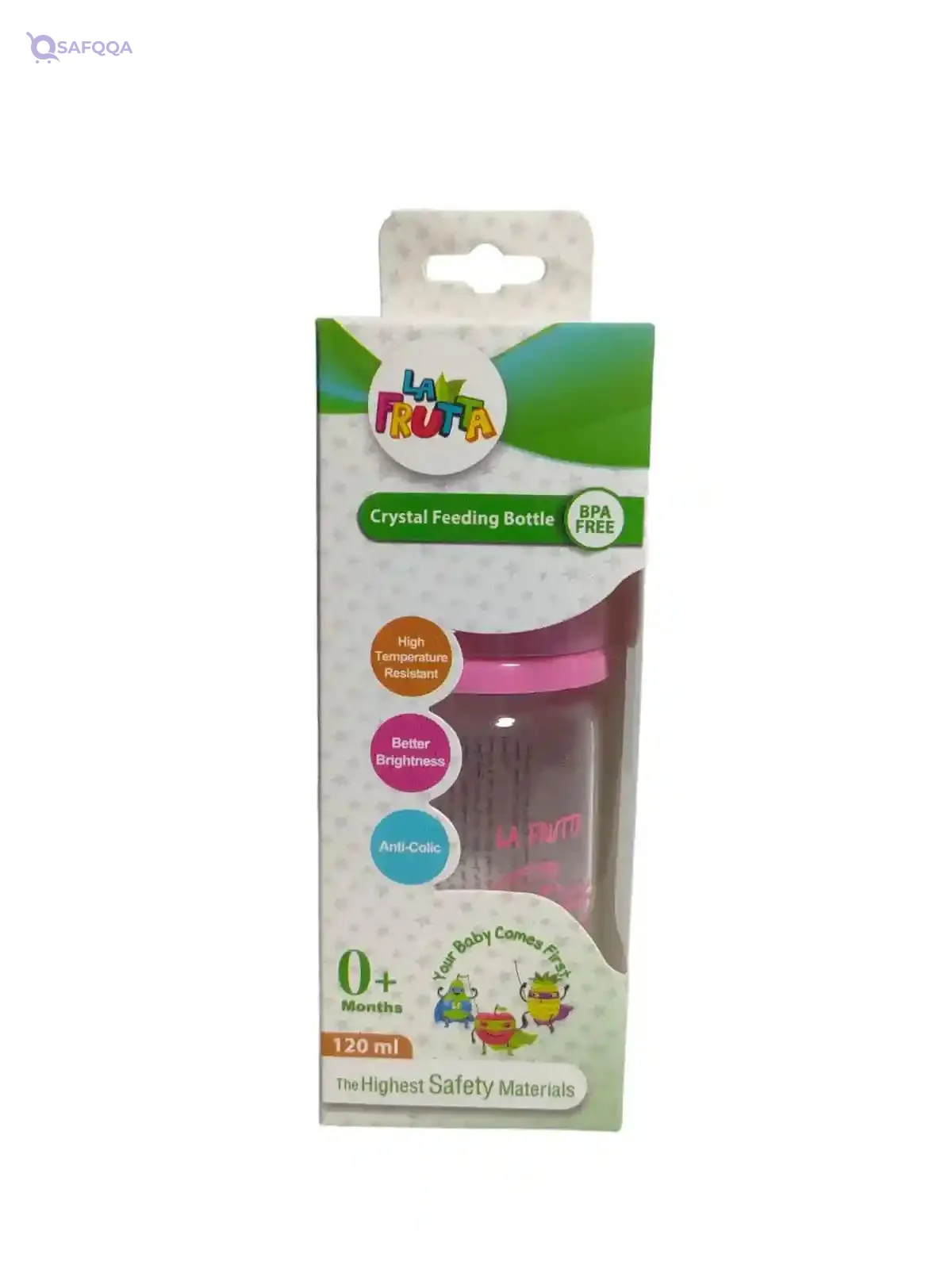 La Frutta – 120ml Crystal Glass Baby Bottle with Soft Silicone Pacifier