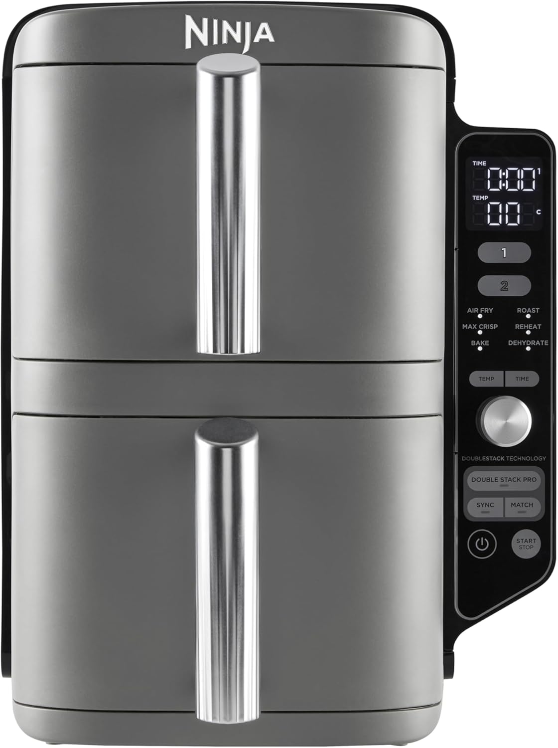 Ninja SL400ME Dual Drawer Air Fryer 9.5L 6-in-1 Grey