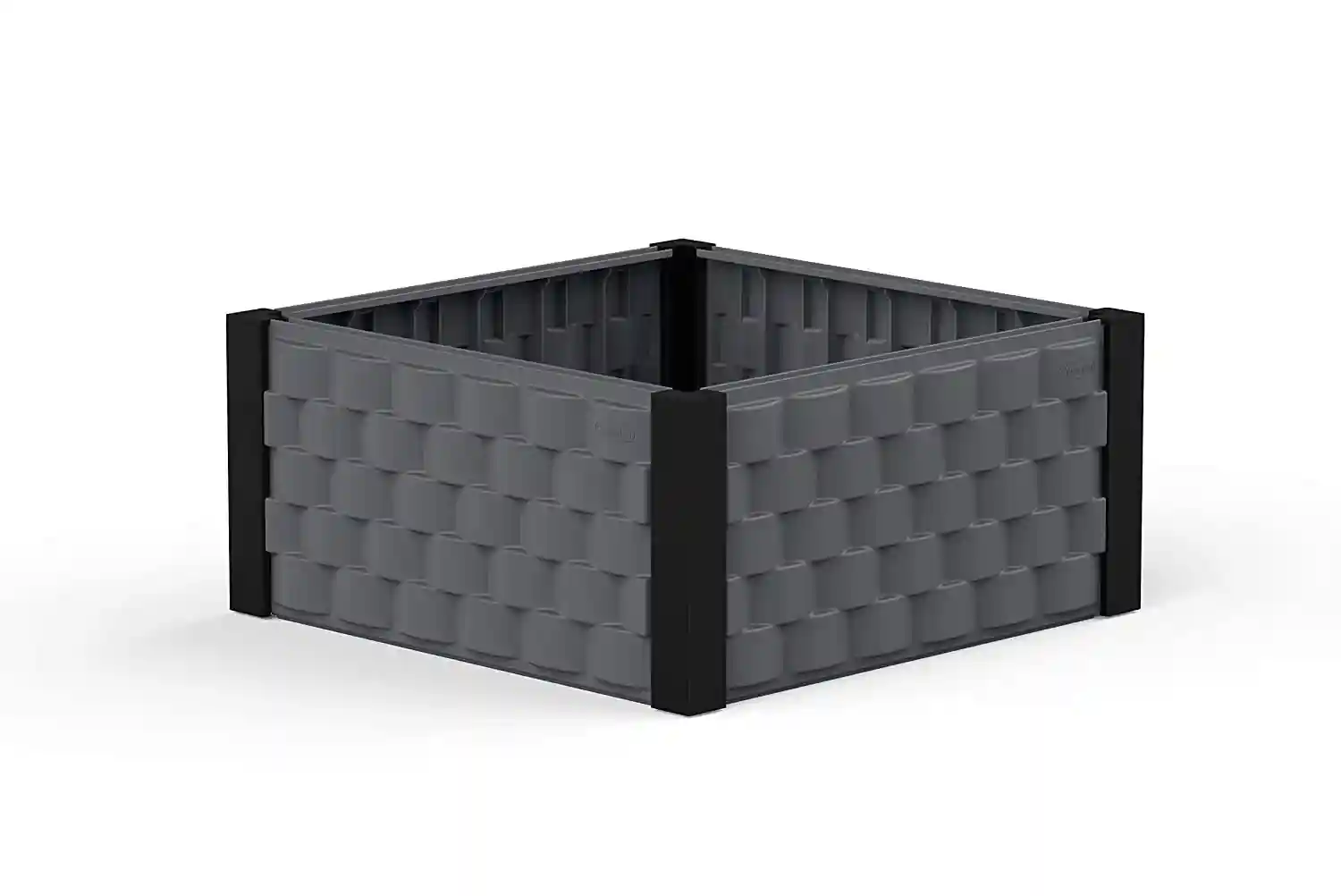 Cosmoplast Plastic Raised Garden Bed Planter Grey Open Box