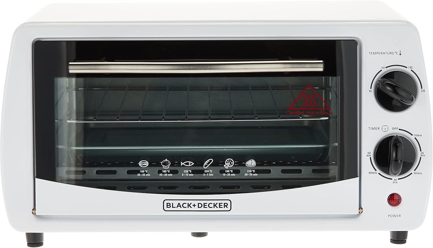 BLACK+DECKER TRO9DG-B5 800W 9L Toaster Oven White - Dent