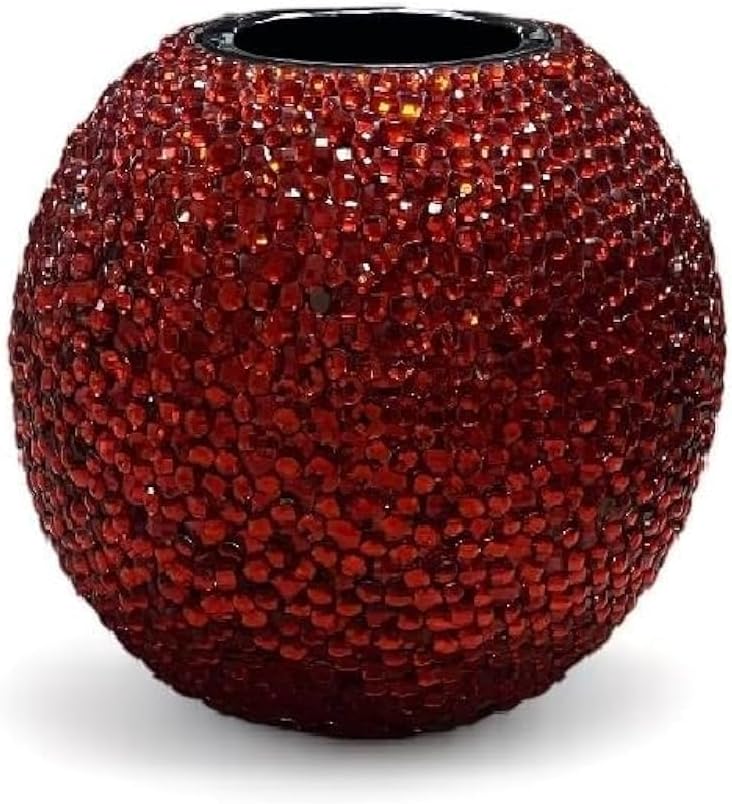 Elegant Round Crystal Vase for Home Decor