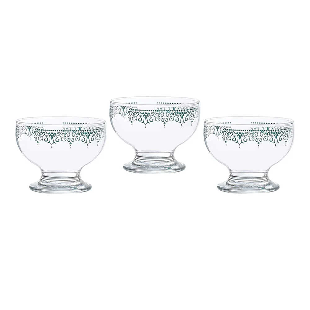Dimlaj Glass Ice Cream Bowl Set