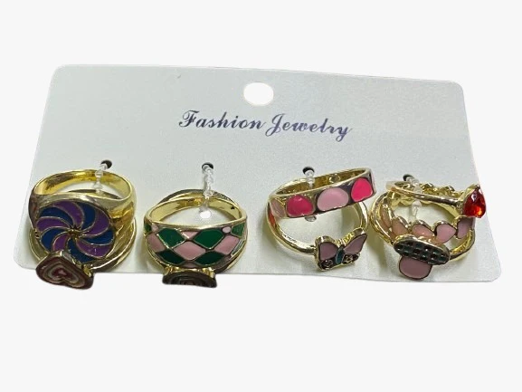Purple Hearts Open Ring Adjustable Fashion Jewelry – Elegant Minimal Design