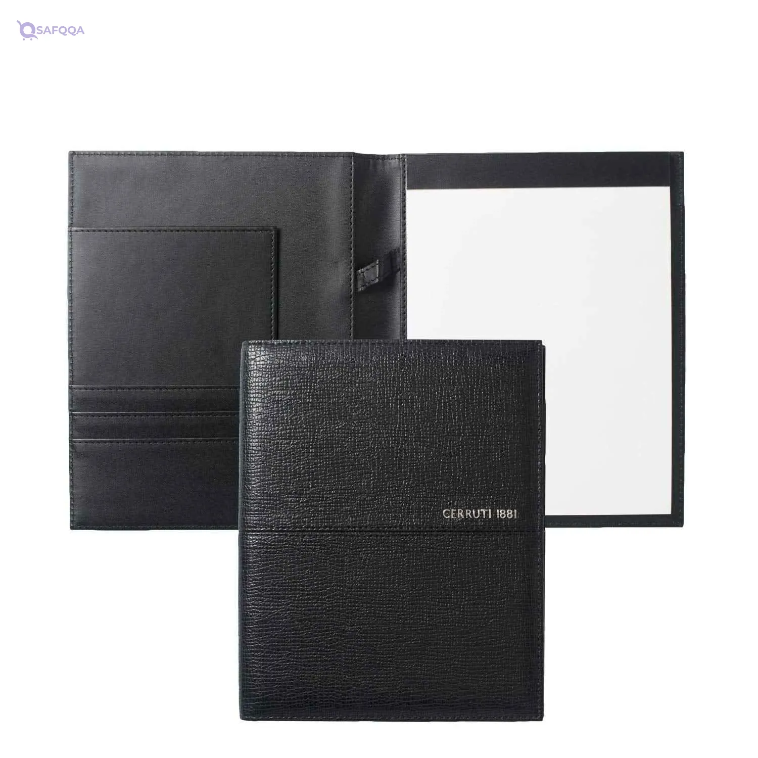 Cerruti 1881 A5 Writing Board Black Leather Style Clipboard Pad
