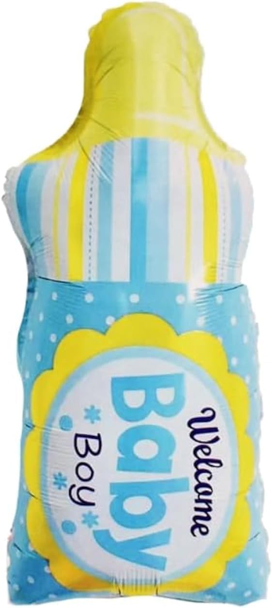 Large Baby Bottle Foil Balloon – Perfect Decoration for Baby Boy Shower Parties