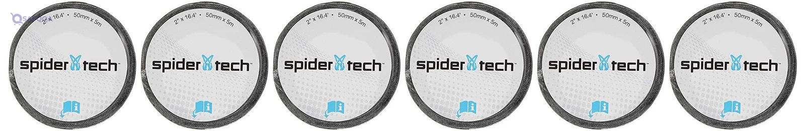 Spidertech Medical Sports Tape 6 Pack Black