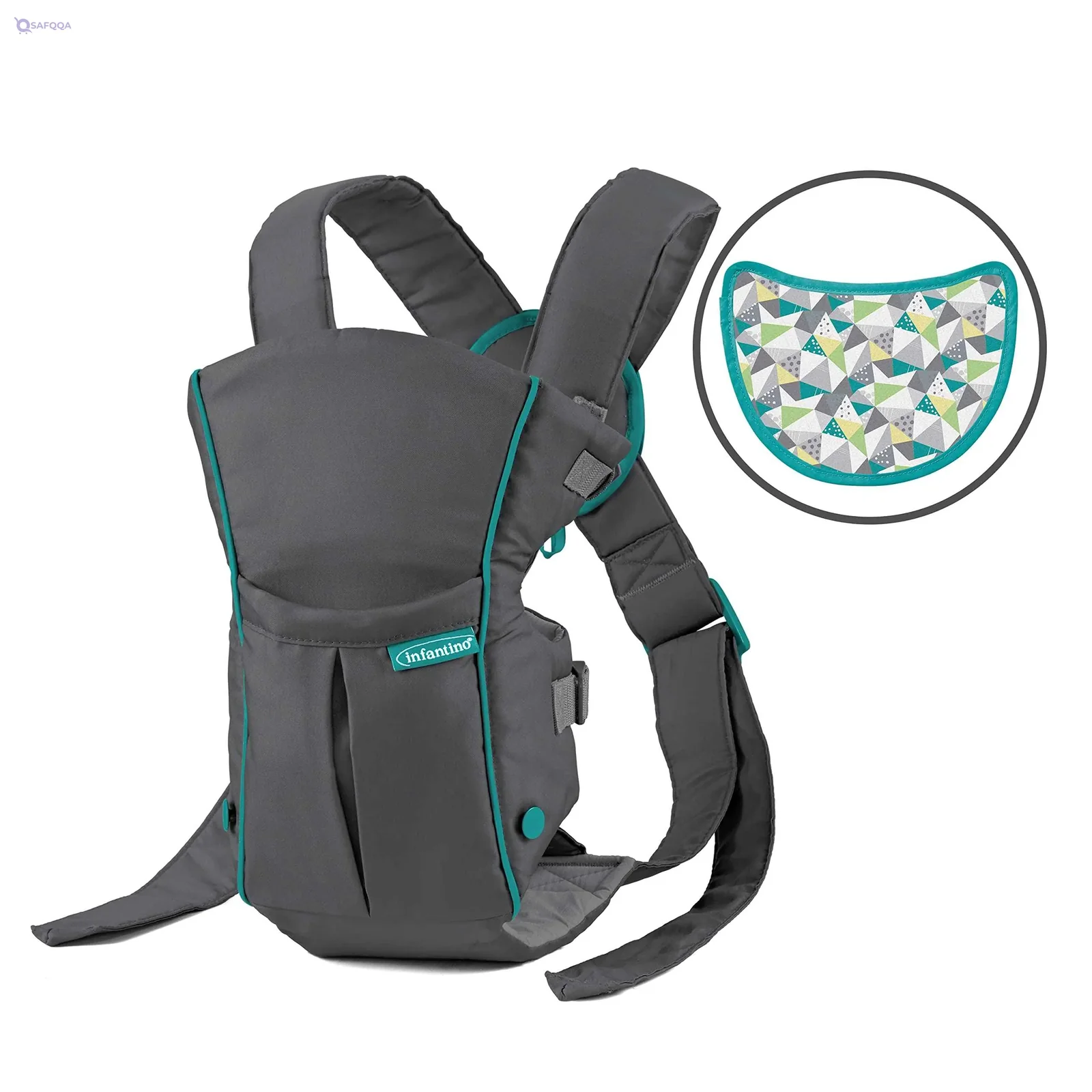 Infantino Baby Carrier Pocket 2 Ways Carry Grey Adjustable Storage