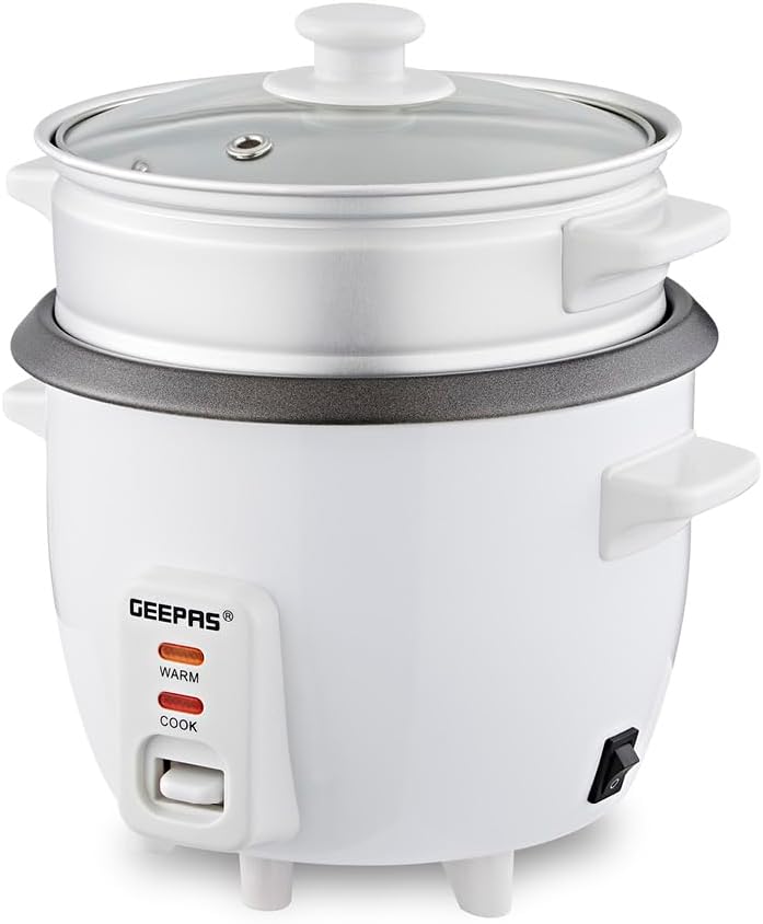 Geepas GRC4324 Automatic Rice Cooker 3-in-1 White - Scratches
