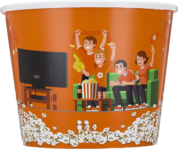 Merwy Round Plastic Popcorn Cup for Home Use