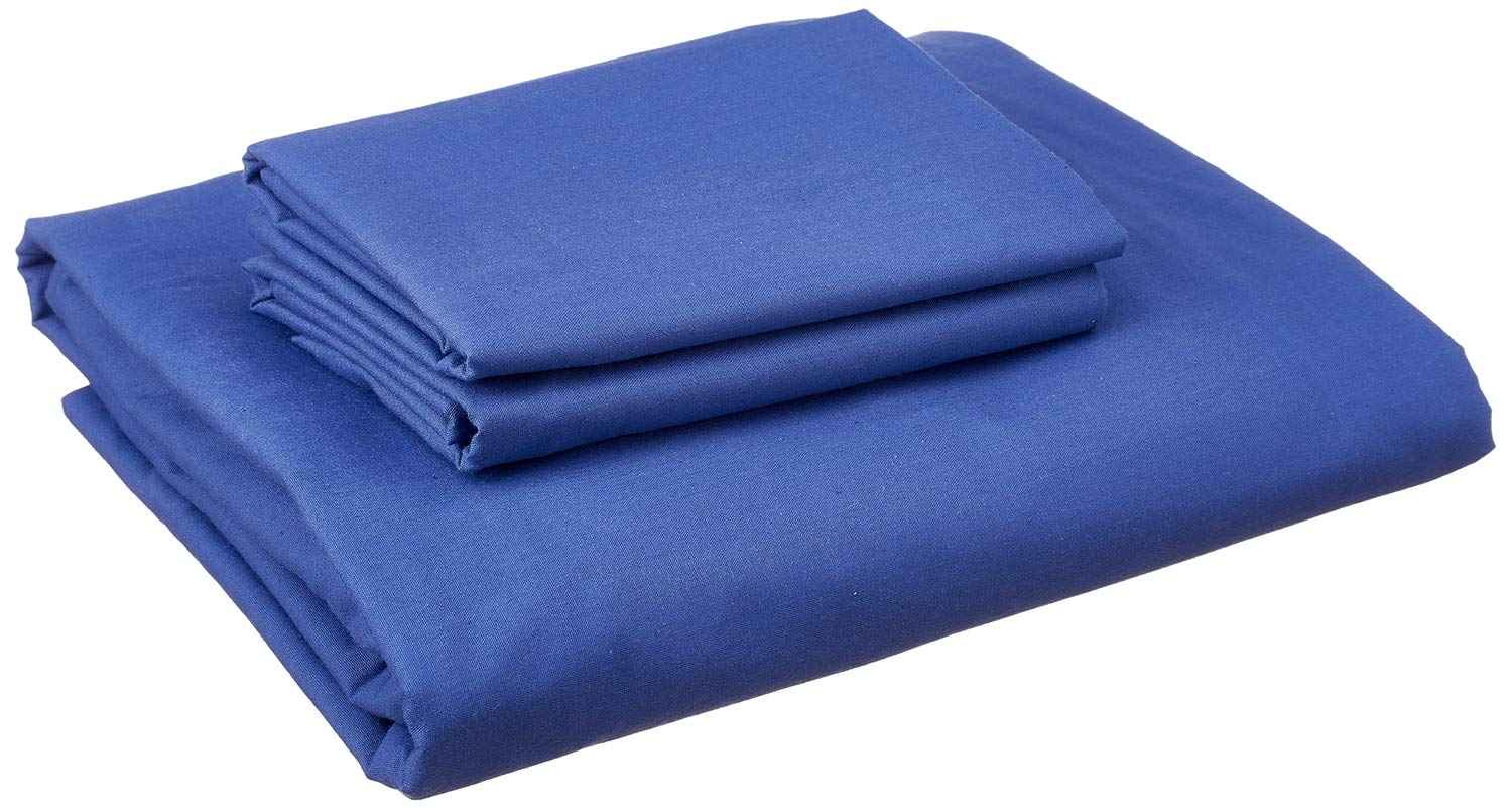 Nice Home Bed Sheet Set 3 Piece 160x200 cm Dark Blue Soft Cotton Bedding Set