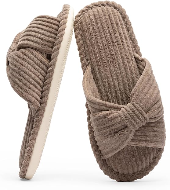 Chantomoo Women’s Bedroom Slippers Brown