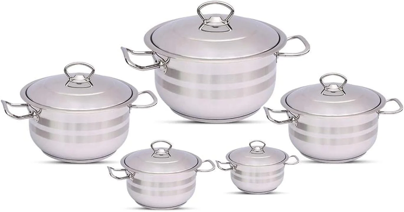 Bunera Stainless Steel Cookware Set 10 Pieces