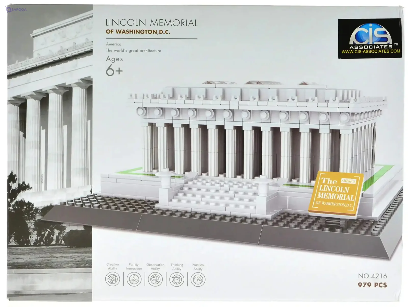 Wange Lincoln Memorial Block Set - 979 Pieces