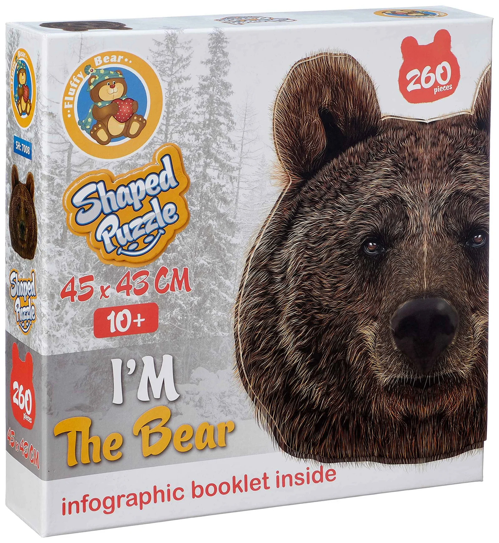 Fluffy Bear Shaped Puzzle – 260 Pieces