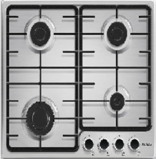 Klass OM640VZ41I 60cm Built-In Gas Hob Stainless Steel with Front Control Knobs
