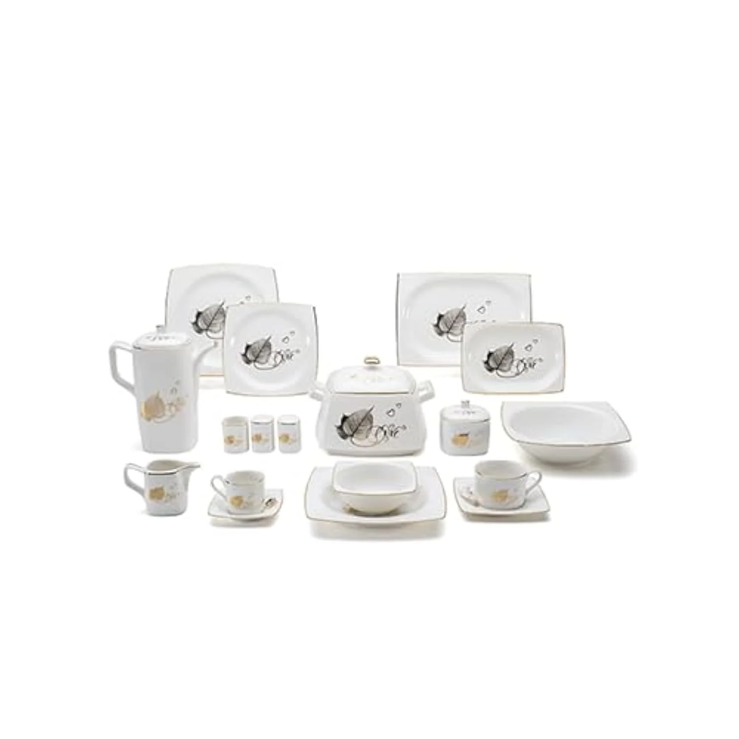 LOTUS Porcelain Dinner Set – 62 Pieces