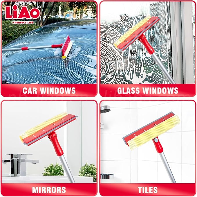 LiAo Window Cleaning Tool with Aluminum Handle