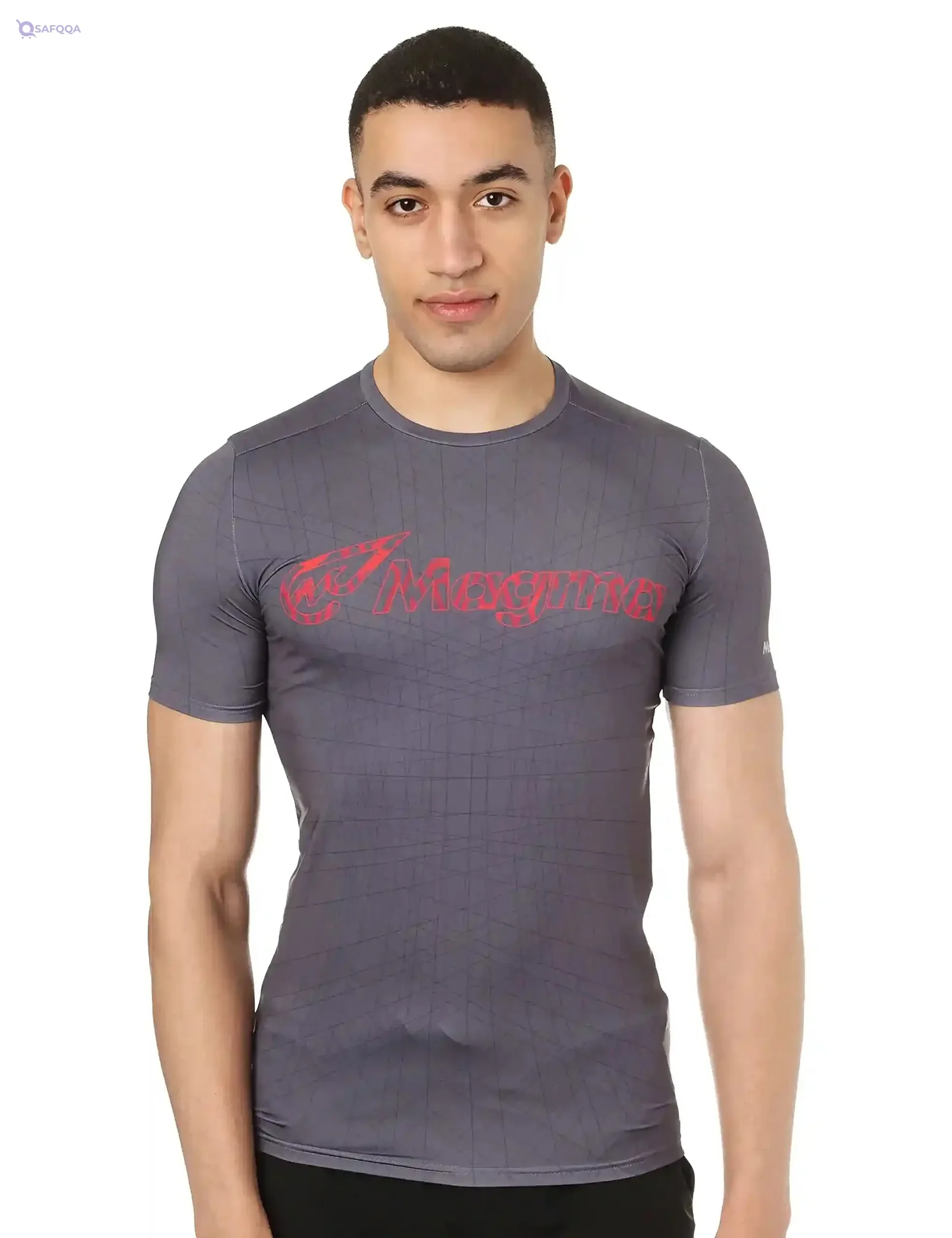 MAGMA Men’s Patterned Round Neck Slim Fit Short Sleeve Sports T-Shirt