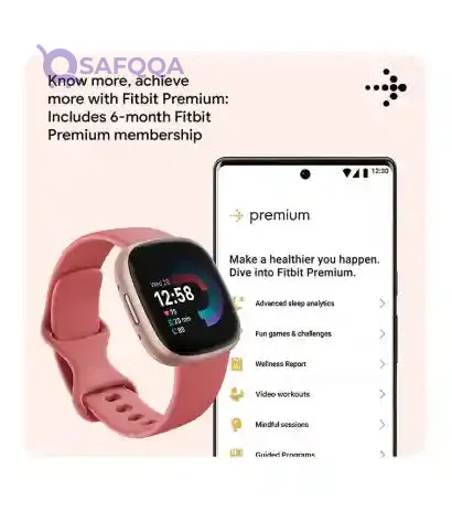 Fitbit Versa 4 Health & Fitness Smartwatch with Built-in GPS, Up to 6+ Days Battery Life, Pink Sand, Compatible with Android & iOS