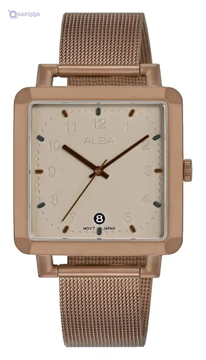 Alba Men Analog Watch AG8L79X1 Beige Dial Stainless Steel