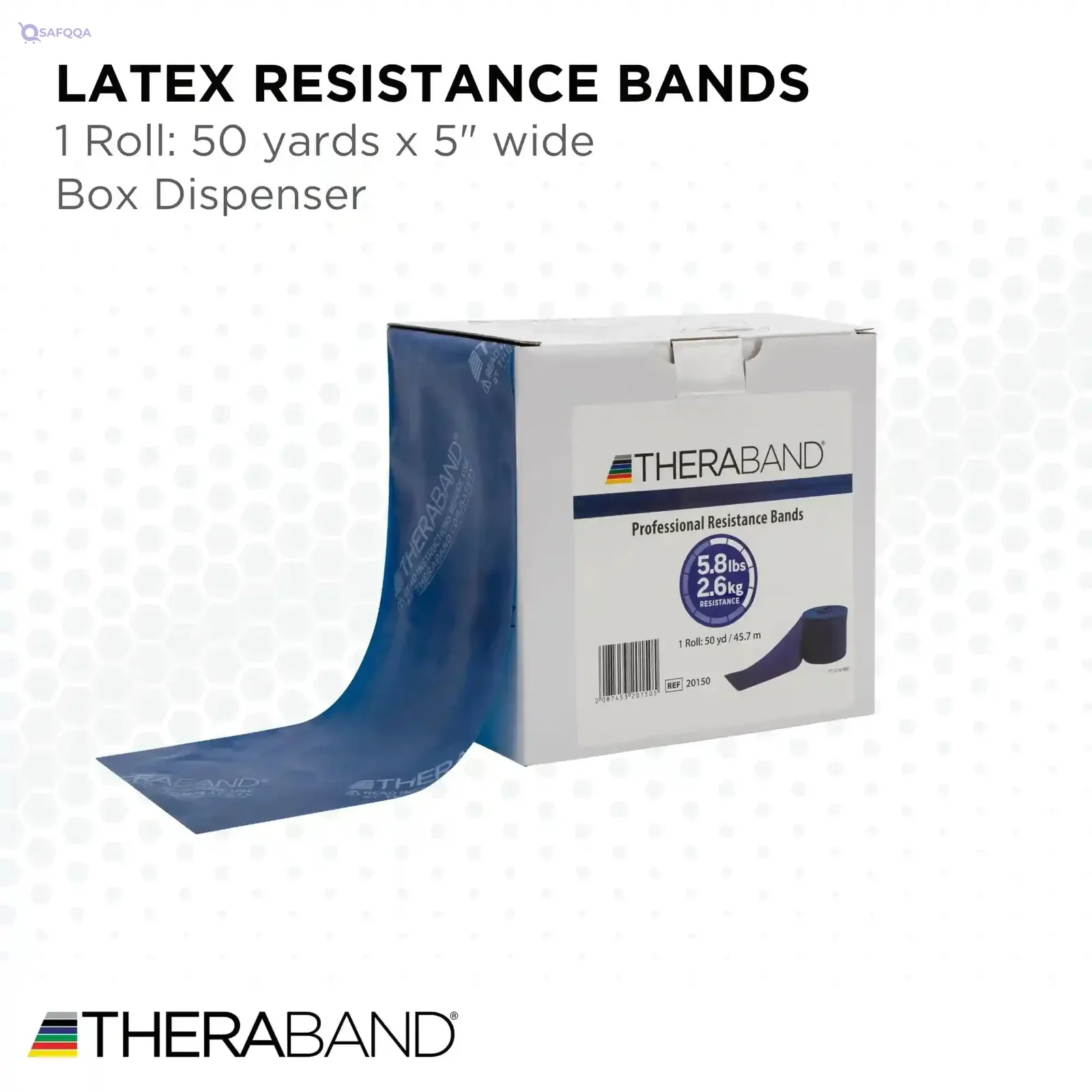 Theraband Resistance Band 50 Yard Roll Professional Elastic Fitness Band Blue