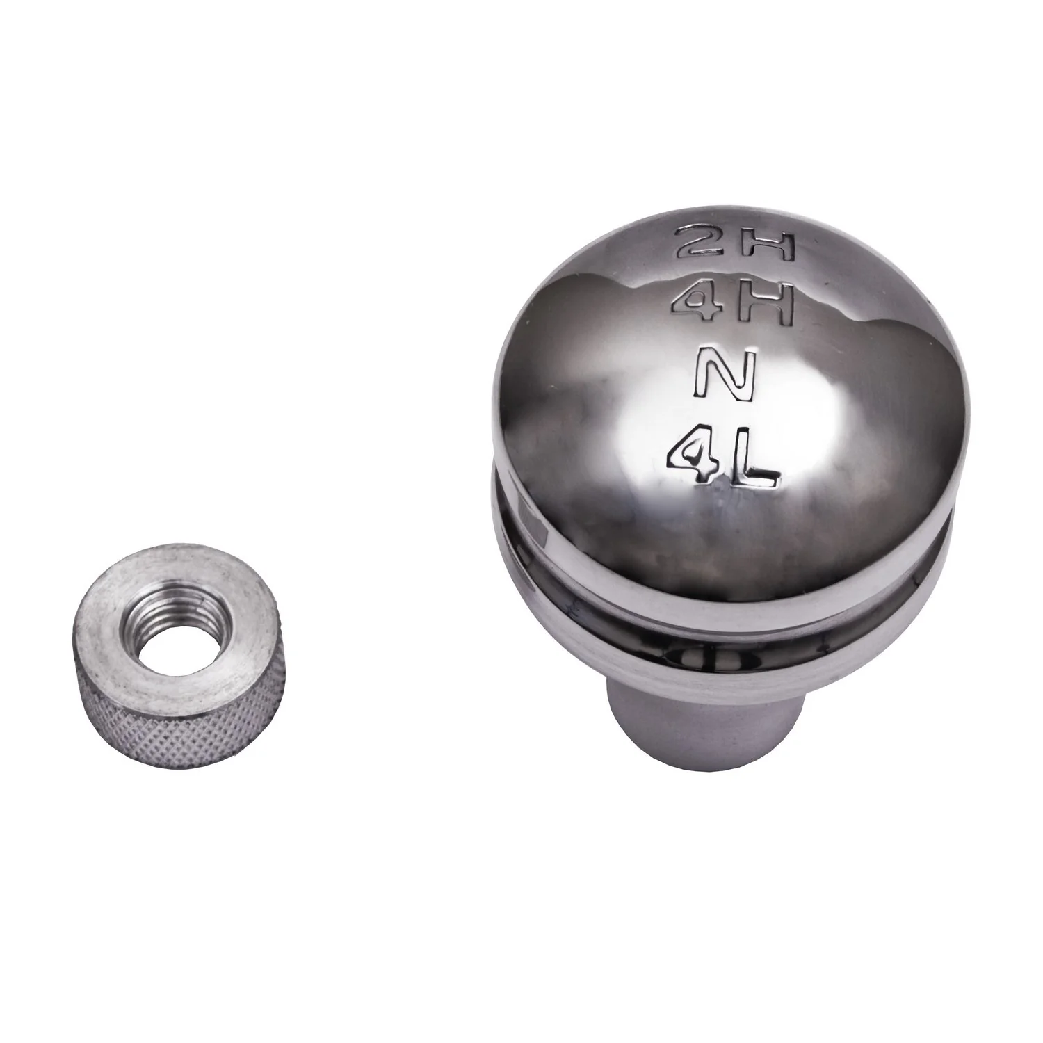 Rugged Ridge Aluminum Transfer Case Shift Knob for Jeep Wrangler YJ 1987–1995 Silver