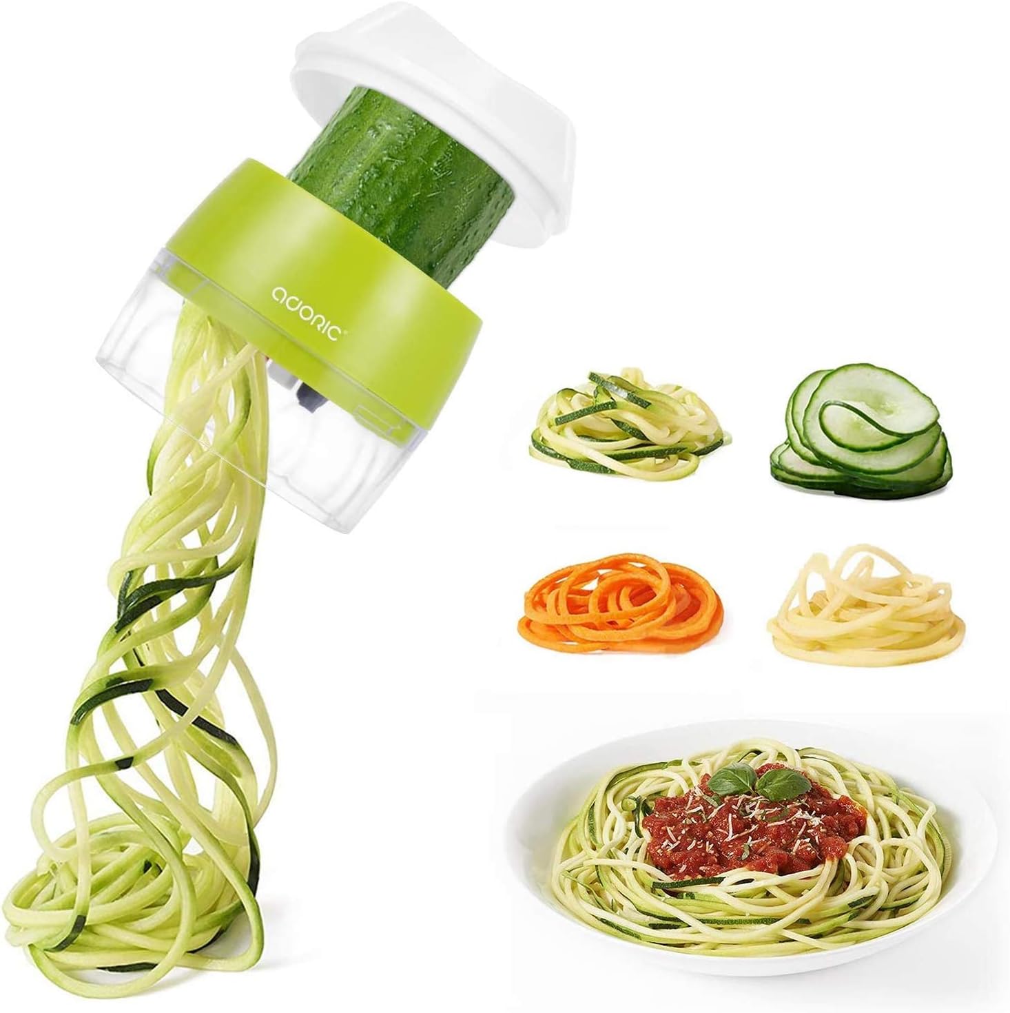 Adoric 3-in-1 Handheld Vegetable Spiralizer