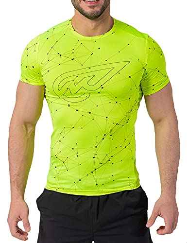MAGMA Men’s Polyester Printed Sport T-Shirt – Short Sleeves Round Neck