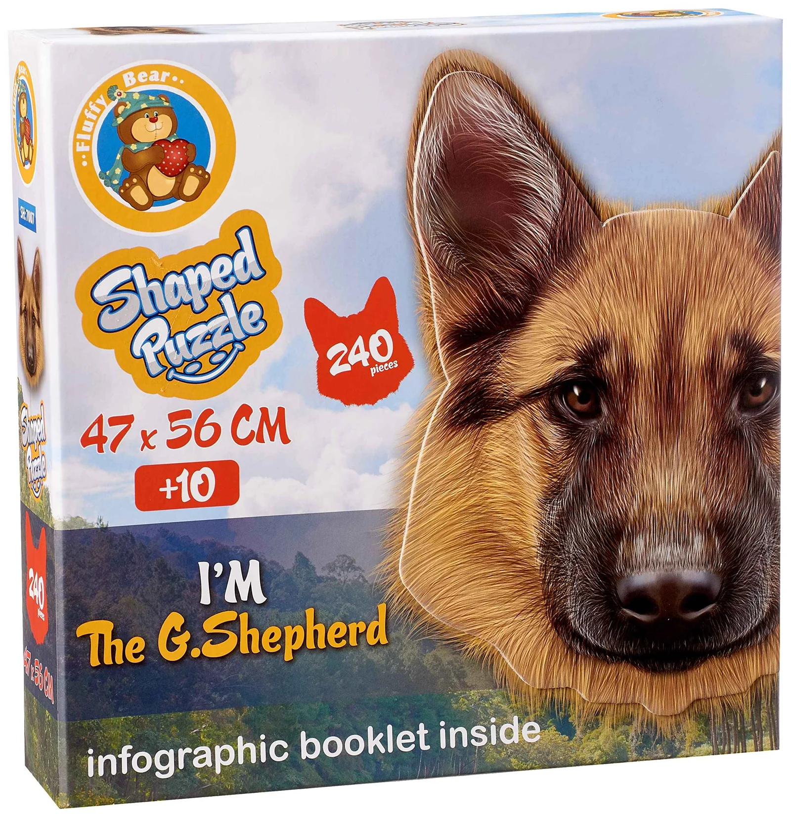 Fluffy Bear German Shepherd Puzzle – 240 Pieces