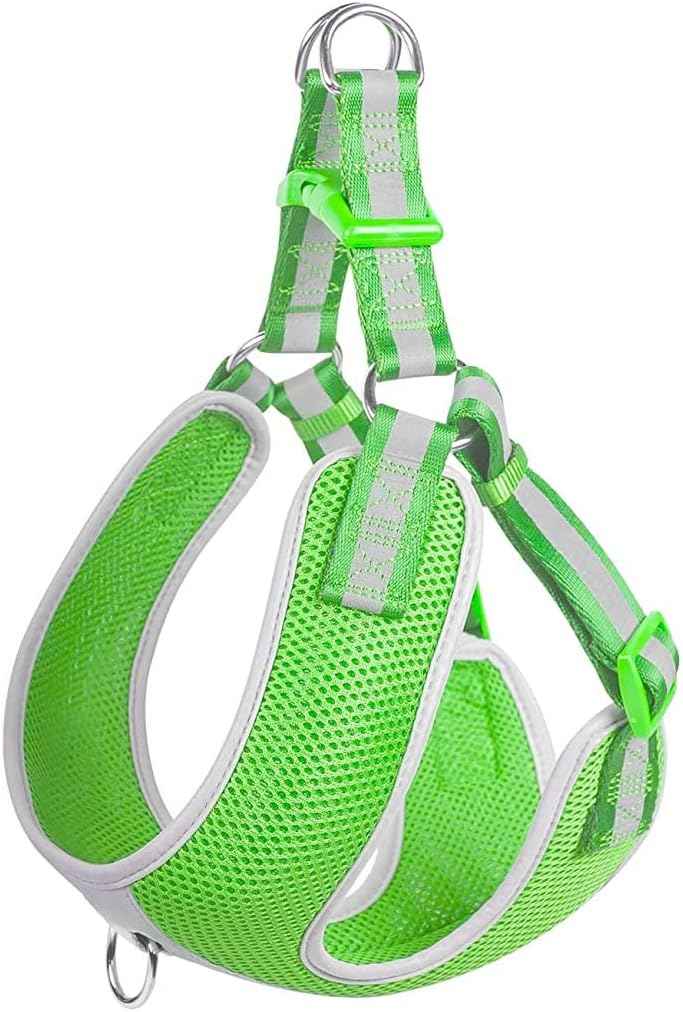 Fida Dog Harness Reflective Adjustable Green Comfortable Secure Fit Pet Vest