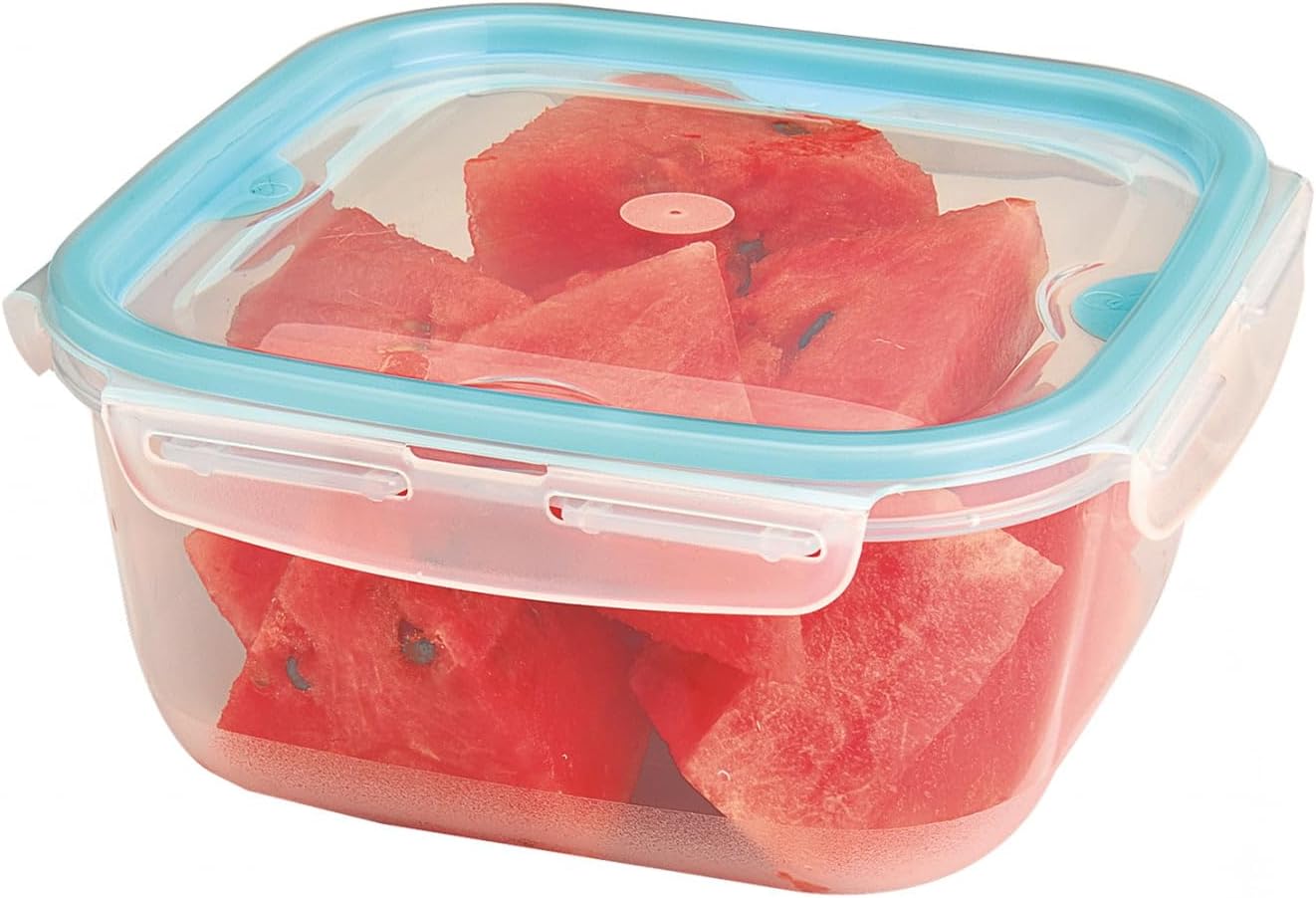 Plastic Square Lock Fit Container 2.4 Liters – Airtight Food Storage Made in Turkey