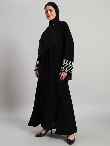 Anta Women's Embroidered  Maxi Abaya with Hijab
