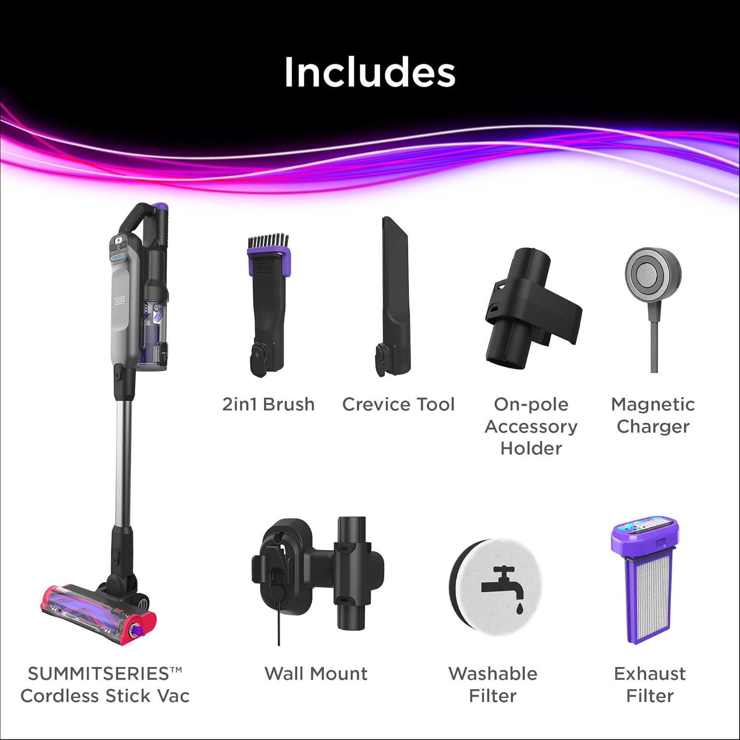Black&Decker Cordless Stick Vacuum Cleaner – Powerful Suction with Anti-Tangle Technology