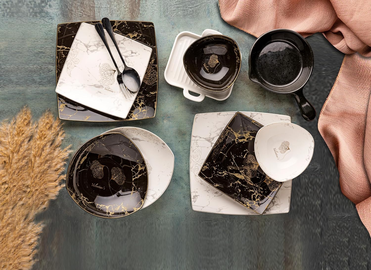 Lotus Dinner Set – 25 Pieces